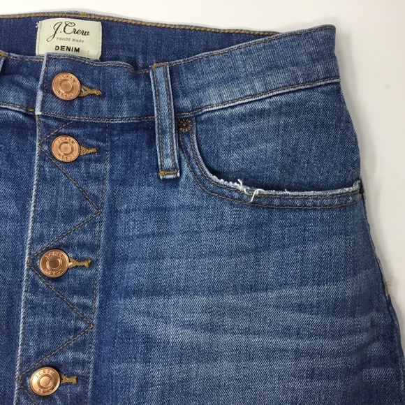 J. Crew Button-Front Denim Skirt - Picture 6 of 14